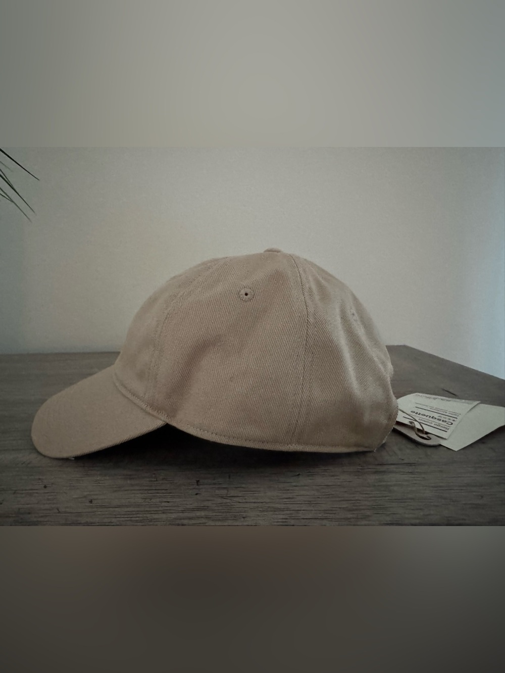 NEW Beige Baseball Cap NWT Adjustable Sun Hat 100% Cotton Athletic Activewear